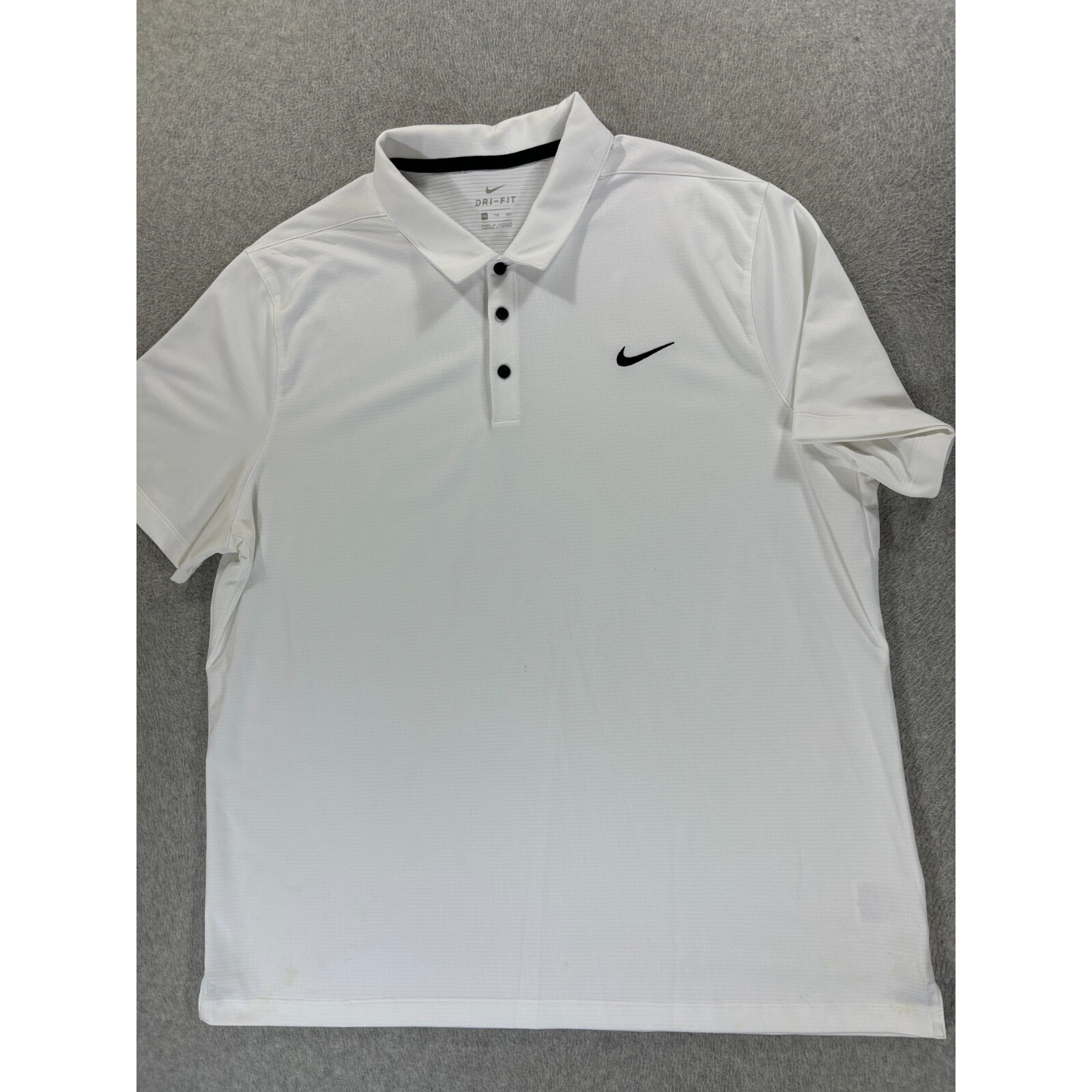 Nike Dri Fit Classic Solid Performance Short Sleeve Polo Shirt (Men's 2xl) White